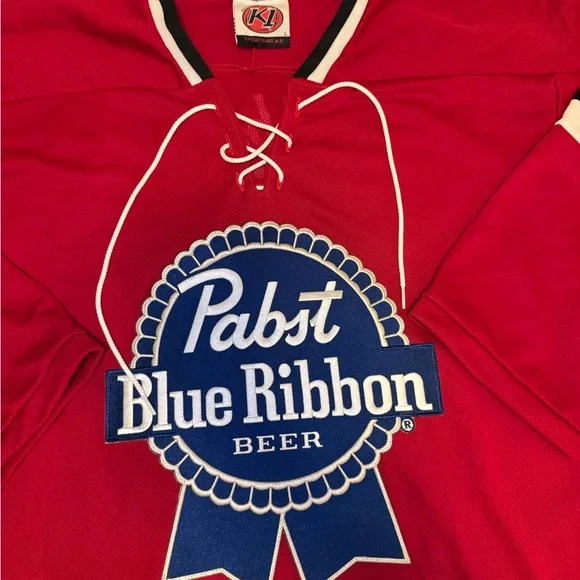 Pabst Blue Ribbon Red Hockey Jersey - Picture 2 of 7